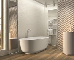 Tile Box 40x120 1209 White Relief Timber 1,44m2 3 pieces Porcelanite