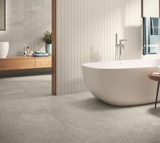 Caixa Taulell 40x120 1215 White Relleu plissé 1,44m2 3 peces Porcelanite