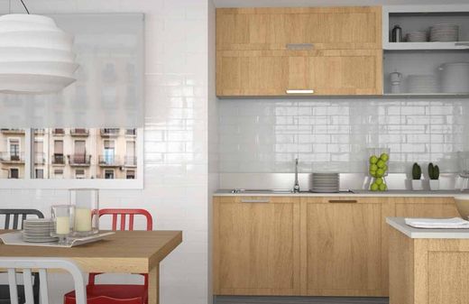 Scatola per piastrelle Alboran bianco lucido 7.5x30 0.5m2 / scatola 22 pezzi / scatola