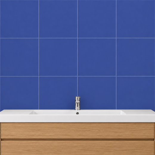 Plain Blue Manises Matte Tile Box 20x20 cm Ribesalbes
