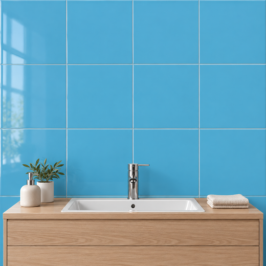 Slät blank havsplattelåda 20x20 cm Ribesalbes