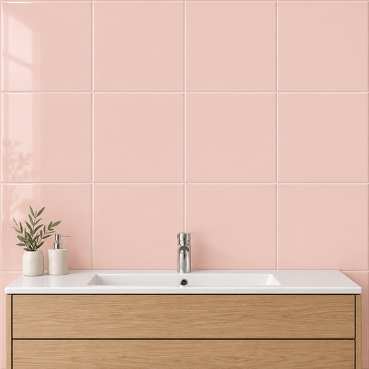 Pink Smooth Tile Box C Gloss 20x20 cm Ribesalbes