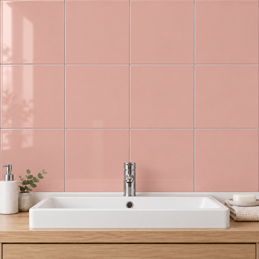 Pink Smooth Tile Box F Gloss 20x20 cm Ribesalbes