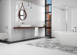 Scatola piastrella Manhattan bianco bisello lucido 7,5x30 0,5m2 / scatola 22 pezzi / scatola