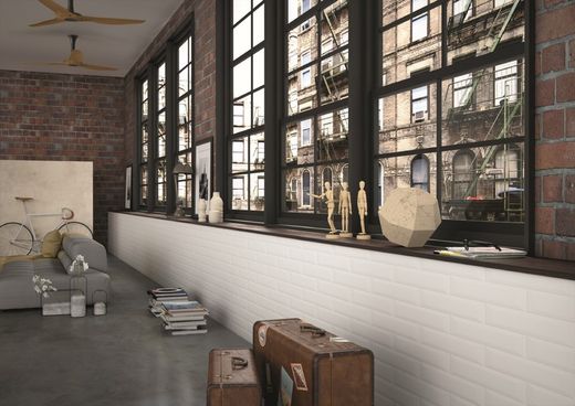 Box Tile Manhattan Vit matt fas 7,5x30 0,5m2 / låda 22 delar / låda