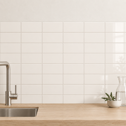 Box Tile Manhattan white smooth gloss 7.5x15 0.5m2 / box 44 pieces / box