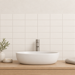 Box Tile Manhattan white smooth matt 7.5x15 0.5m2 / box 44 pieces / box