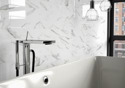 Box Tile Manhattan Calacatta brightness 7.5x30 0.5m2 / box 22 pieces / box