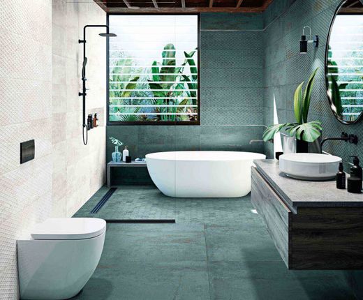 Caixa Rajola Metallic Green Plate 29,75x99,55cm 1,48m2 Aparici