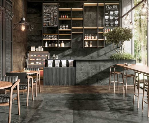 Scatola in porcellana color fango antracite naturale 59,2x59,2cm 1,40m2 Aparici