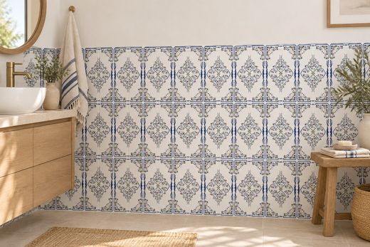 Blauwe Toledo tegeldoos 20x30cm 1,50m2 25 stuks Ribesalbes Keramiek