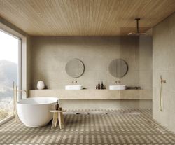 Zest Vit Stämpel Naturlig Porslinslåda 50x100cm 1.50m2 Aparici