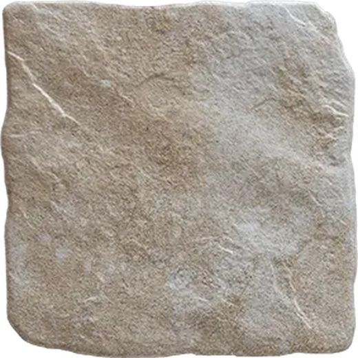 Landelijke beige porseleinen steengoeddoos 15 x 15 cm - Cerlat