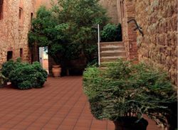 Kiste aus extrudiertem Steingut 33x33 Cotto rot 0.67M2 Gres de Aragon