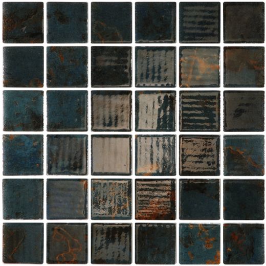 Boîte de 20 carreaux de mosaïque Inkfinity Vita Fiori Glossy 5x5 2 m² Togama