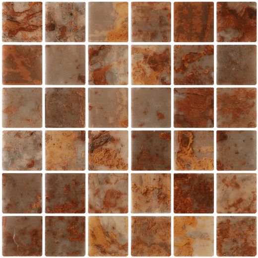 Carrelage en verre mat antidérapant Inkfinity Dolce Padova 5x5, boîte de 2 m², 20 pièces Togama