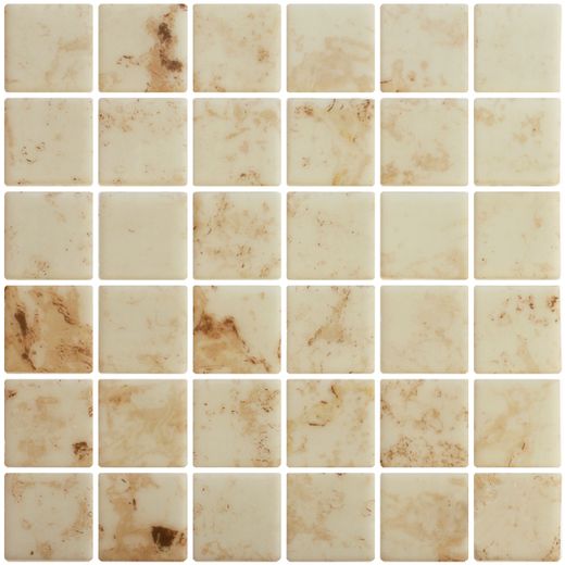 Carrelage en verre Inkfinity Dolce Siena mat antidérapant 5x5, boîte de 2 m², 20 pièces Togama