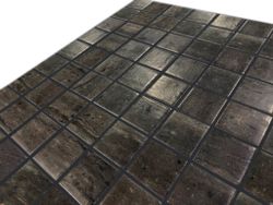 Togama Inkfinity Mist Nero matt halkfri mosaikplatta 5x5, låda 2m2, 20 stycken