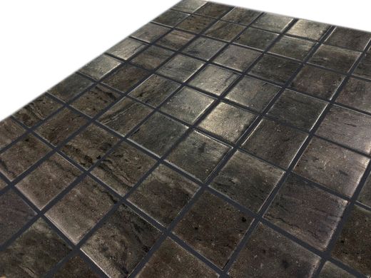 Togama Inkfinity Mist Nero matt halkfri mosaikplatta 5x5, låda 2m2, 20 stycken