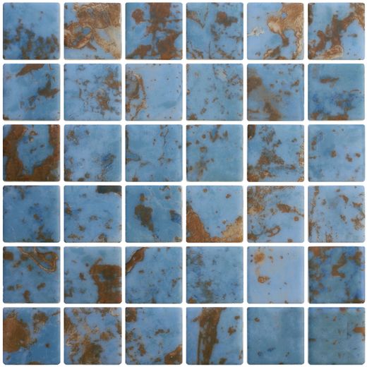 Carrelage en verre mat antidérapant Inkfinity Vita Trevi 5x5, boîte de 2 m², 20 pièces, Togama