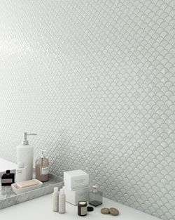 Mosaic mesh box 36x29 Soul white gloss 10 pieces / box