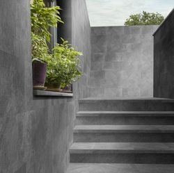 Caixa de degraus em porcelana Redstone Aço antiderrapante 33x33 cm 4 peças Keros