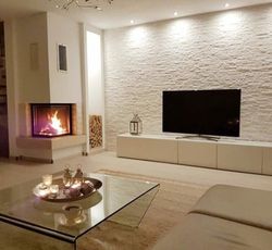 Vormontierte Natursteinbox Polar White Linear 0,48 m2 Piedras de Galicia