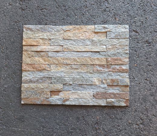 Förmonterad Naturstenslåda Golden Linear 0,48m2 Piedras de Galicia