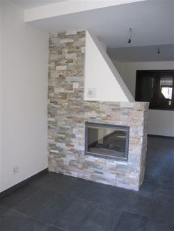 Vormontierte Steinbox Wandbild Eco Yellow Nordik 0,44m2 Piedras de Galicia