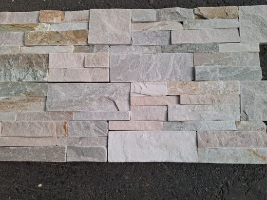 Vormontierte Steinbox Wandbild Eco Yellow Nordik 0,44m2 Piedras de Galicia