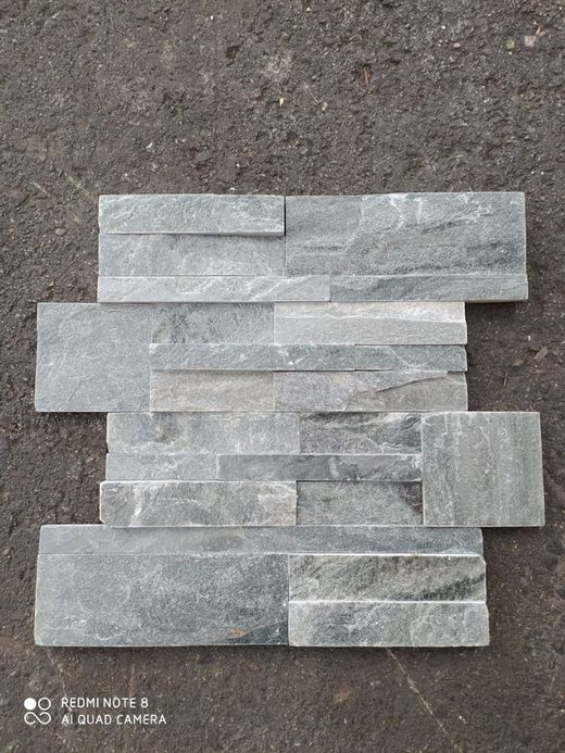 Vormontierte Steinwandbox Eco Grey 0,44 m2 Piedras de Galicia