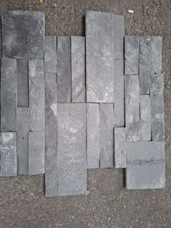 Προσυναρμολογημένο Stone Box Mural Eco Black 0,44m2 Piedras de Galicia