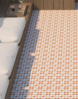 Marivent Orange Porzellan Box 15x15 0,50 M2 / Box 22 Stück / Box