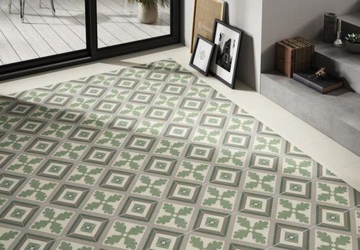 Pudełko porcelanowe 25x25 Riviera Saint Tropez Zielone 1,00m2 16szt Koder