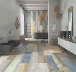 Chalkwood porslin låda väst 25X100 1,74m2 / låda - 7 delar Aparici låda