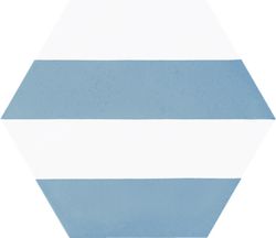 caja Porcelanico hexagonal 22x25 Porto Capri Blue mate 1,04m2/caja Codicer