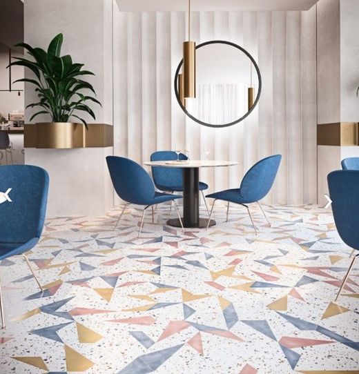 Caixa porcellànic hexagonal 25x29 Stracciatella blue 17 peces 0,93m2 Aparici