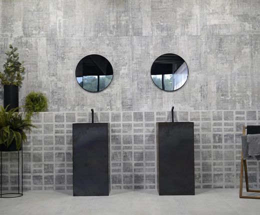 Porslinslåda Milano Grå Ram Naturfärgad 49,75x99,55cm 1,49m2 Aparici