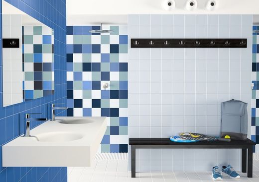 Rainbow μπλε πορσελάνη κουτί 15x15 0,5m2 / κουτί 22 κομμάτια / κιβώτιο