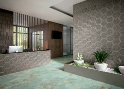 Διορθωμένο Εξαγωνικό Πορσελάνινο Κουτί 25x29 Πράσινος incευδάργυρος 17 Τεμάχια 0,93m2 Apavisa