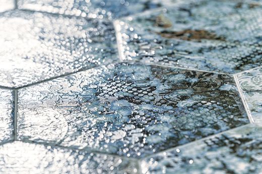 Διόρθωση Εξαγωνικό Κουτί Πορσελάνης 25x29 Μπλε Inedita 17 Τεμάχια 0,93m2 Apavisa