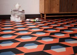 Διορθωμένο κουτί από πορσελάνη Εξάγωνο 25x29 Κόκκινο κύβο 17 Τεμάχια 0,93m2 Apavisa