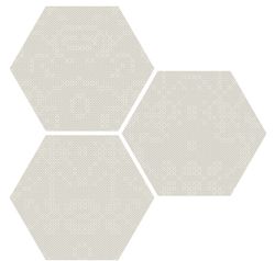 Caja Porcelánico Rectificado Hexagonal 25x29 White Punto Croce 17 Piezas 0,93m2 Apavisa