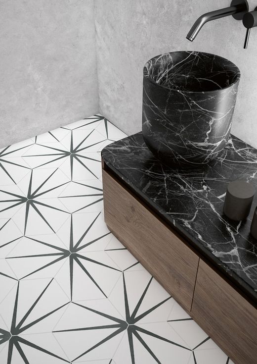 Διορθωμένο κουτί από πορσελάνη Εξάγωνο 25x29 White Starline 17 Τεμάχια 0,93m2 Apavisa