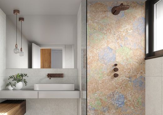 Διόρθωση Εξαγωνικό Κουτί Πορσελάνης 25x29 Κόκκινο Συναίσθημα 17 Τεμάχια 0,93m2 Apavisa