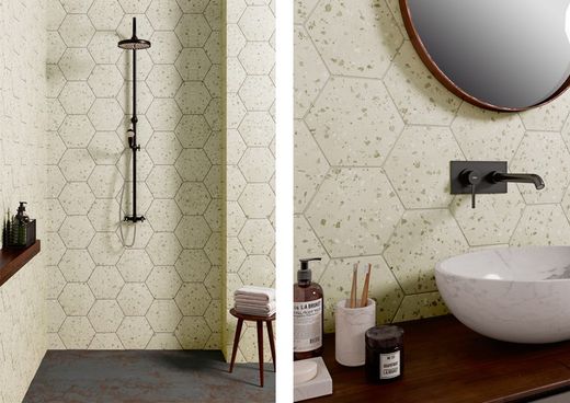 Διορθωμένο κουτί από πορσελάνη Εξάγωνο 25x29 Πράσινο Νότο 17 Τεμάχια 0,93m2 Apavisa Apavisa