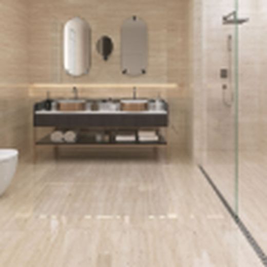 Caja Porcelanico Rectificado 60x120 Roma Beige Brillo 1,44m2 Magnifica