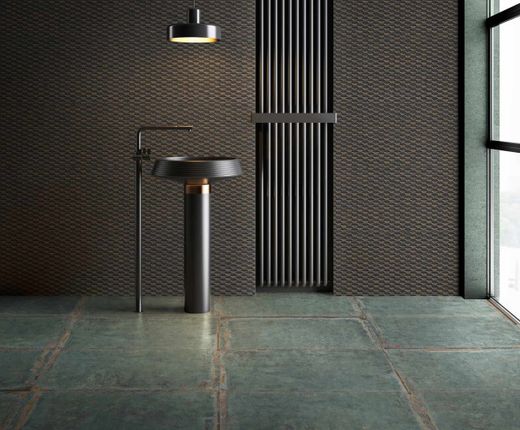 Κουτί από πορσελάνη σε φυσικό χρώμα από ατσάλι, πράσινο, 59,55x59,55cm, 1,42m2, Aparici