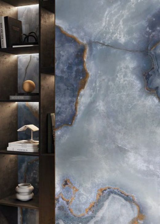 Porslinslåda Tele Di Marmo Onyx Blå Emil