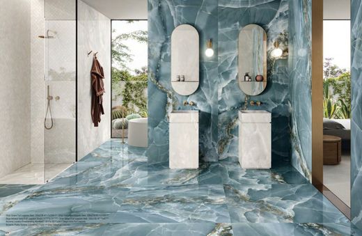 Porslinslåda Tele Di Marmo Onyx Grön Emil